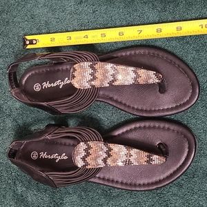 Black blingy Sandals 8.5